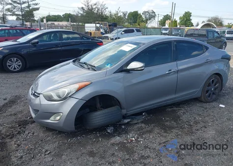 2013 Hyundai Elantra Limited from USA, damaged, VIN KMHDH4AEXDU937606